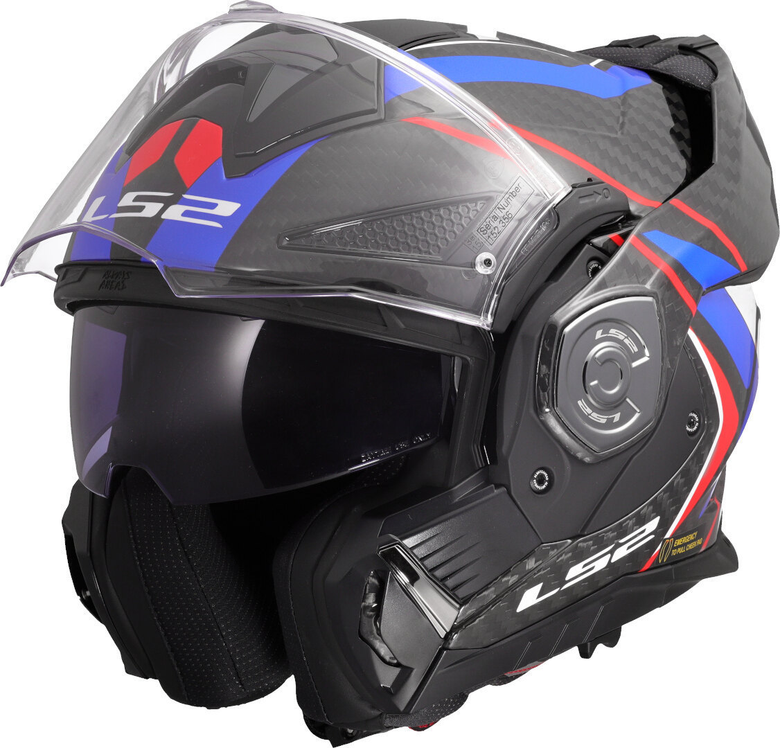LS2 FF901 Advant X Carbon Future II Casco bianco/blu/rosso S (55/56) Figura 9