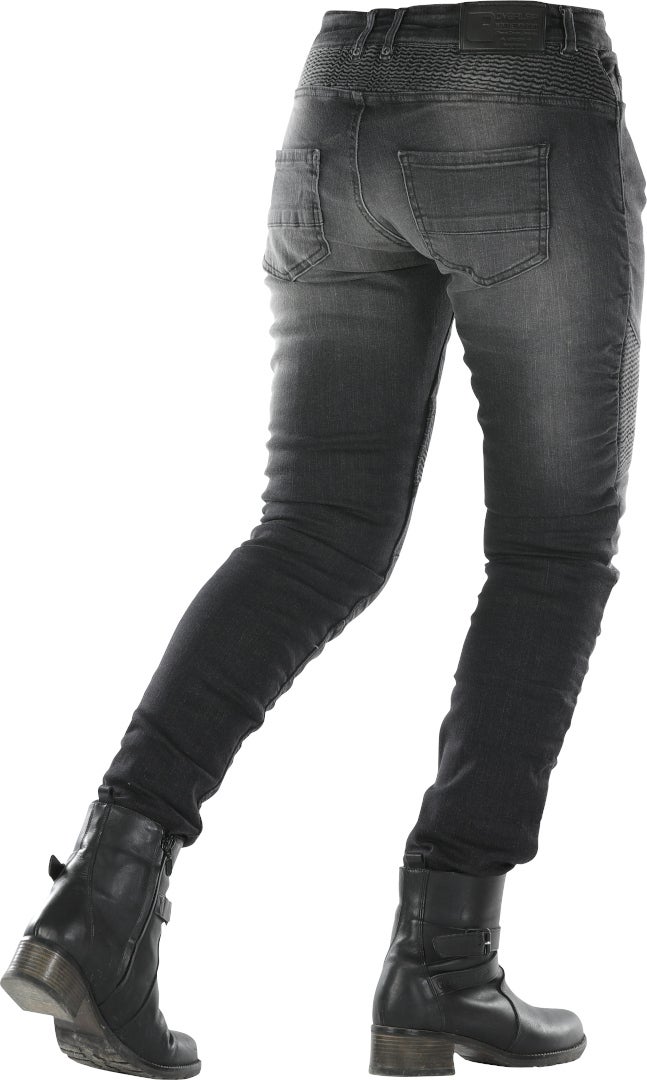 Overlap Imola Damer motorcykel jeans Sort vask 32 Figur 2