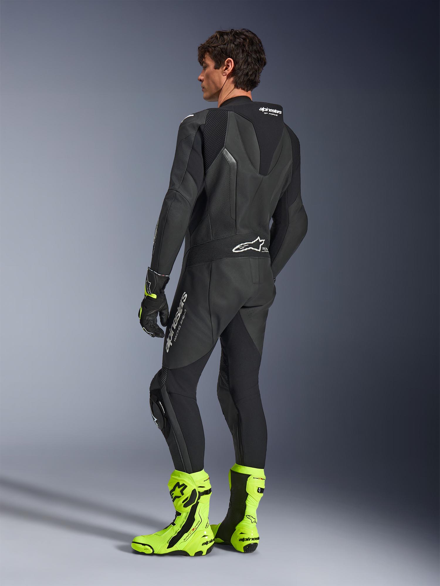 Side view of Alpinestars GP Force V2 1-Piece Motorcycle Leather Suit