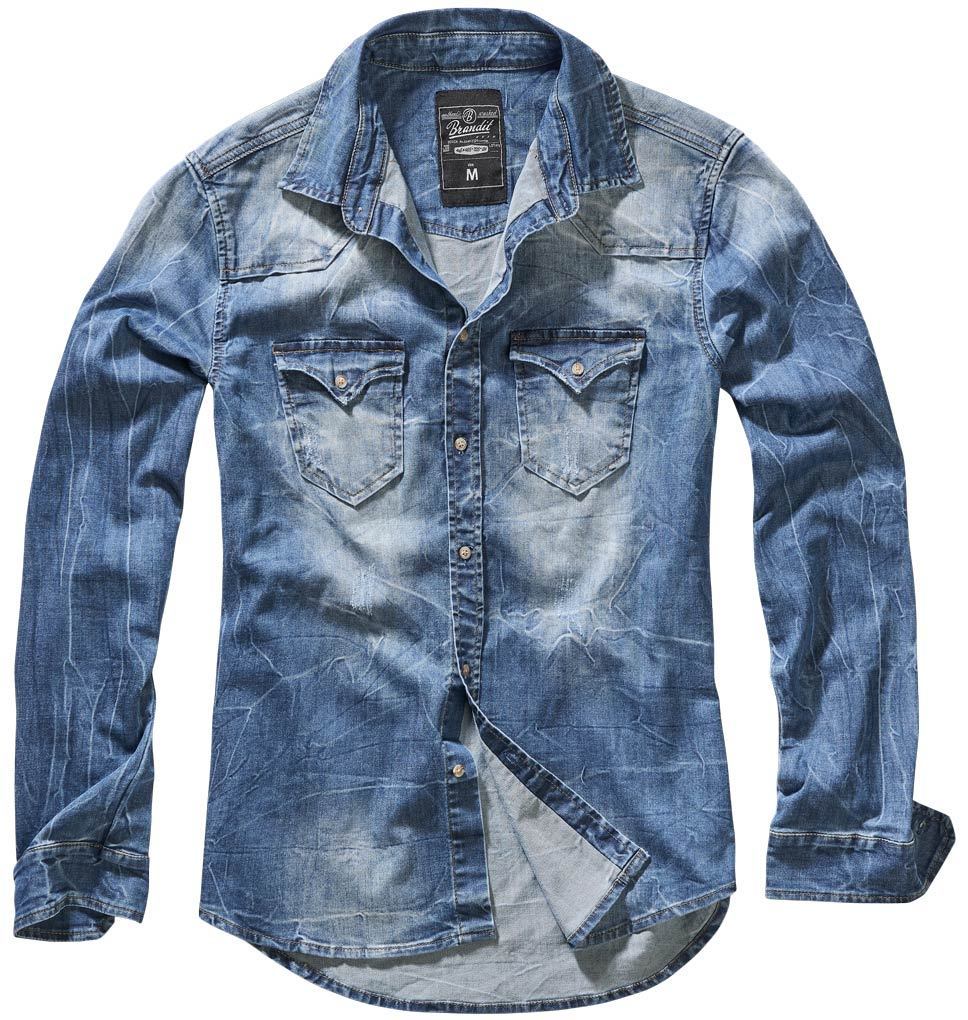 Brandit Riley Denim Hemd hellblau M Abbildung 1