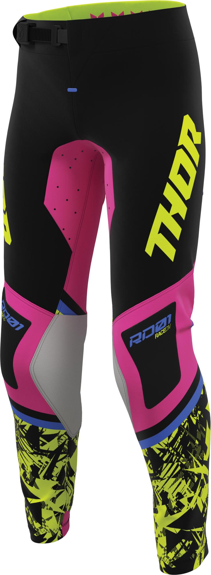 Thor Sportmode Punkd Ungdoms motocrossbukser sort/gul 26 Figur 1