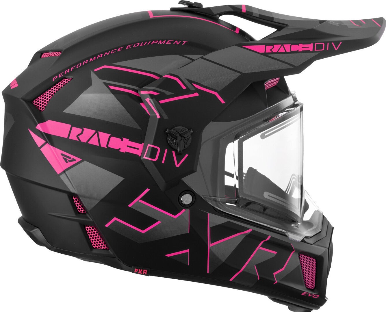 FXR Clutch X Evo Snescooter hjelm sort mat/pink M (57/58) Figur 3