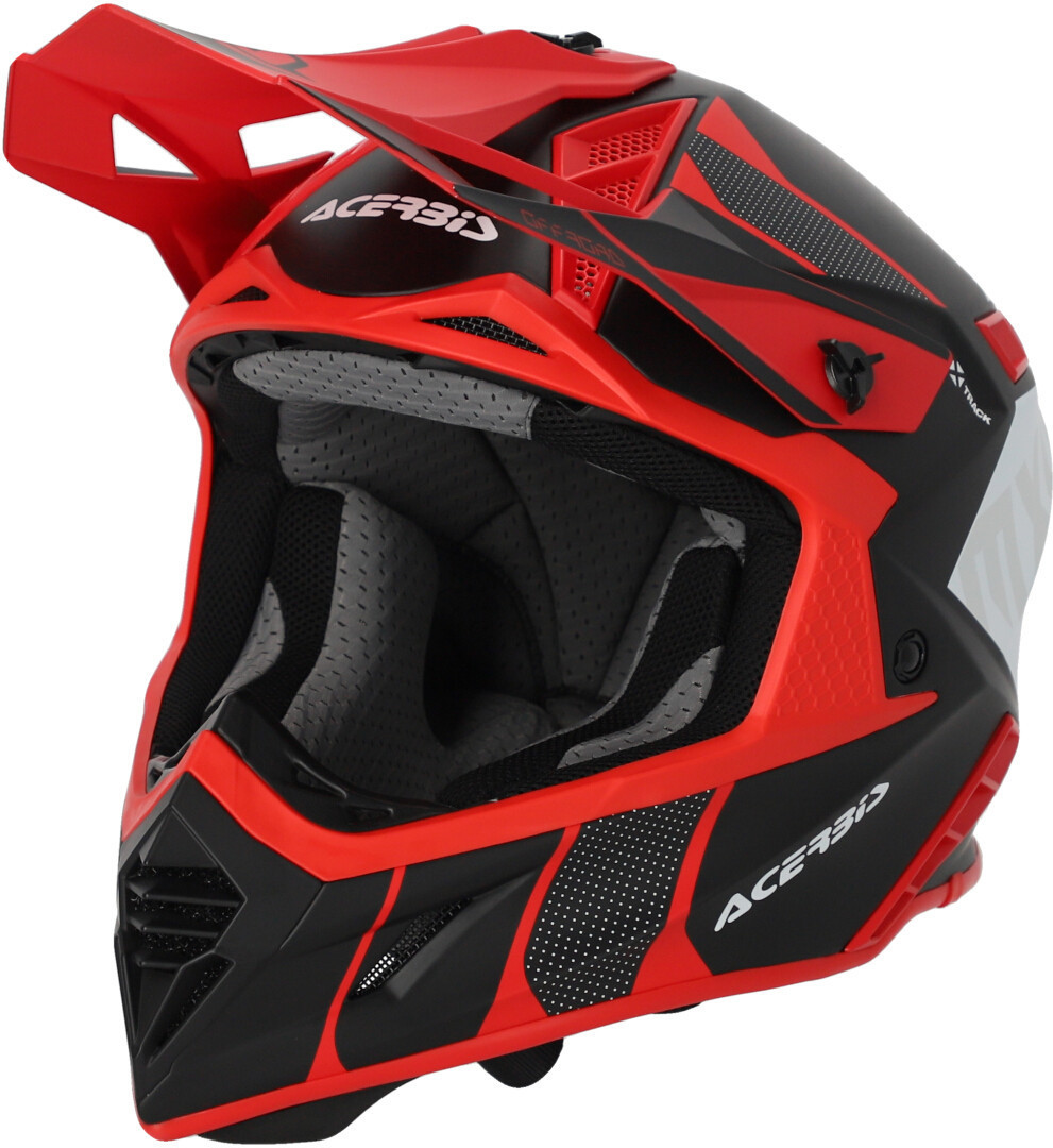 Acerbis X-Track 2023 Cască de motocross Negru/Roșu XS (53/54) Figura 1