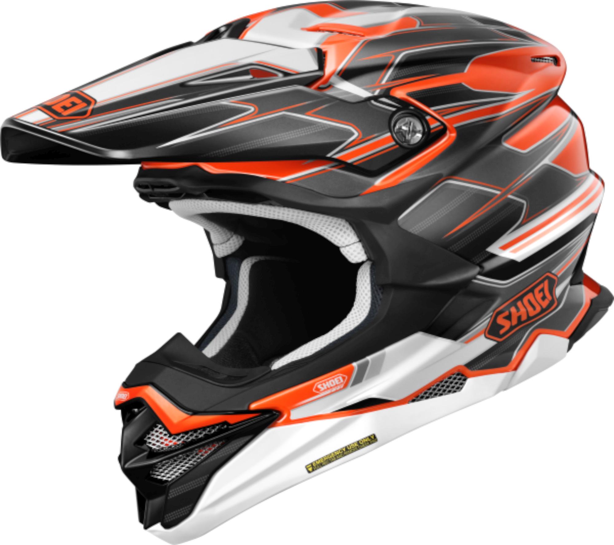 Shoei VFX-WR 06 Sparkle Motocross hjelm sort/orange/hvid S (55/56) Figur 1
