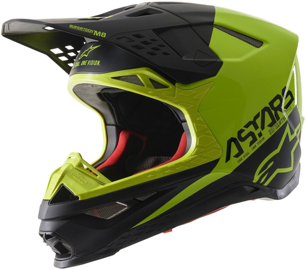 Alpinestars Supertech S-M8 Echo Capacete de Motocross preto/cinza/verde M (57/58) Figura 1