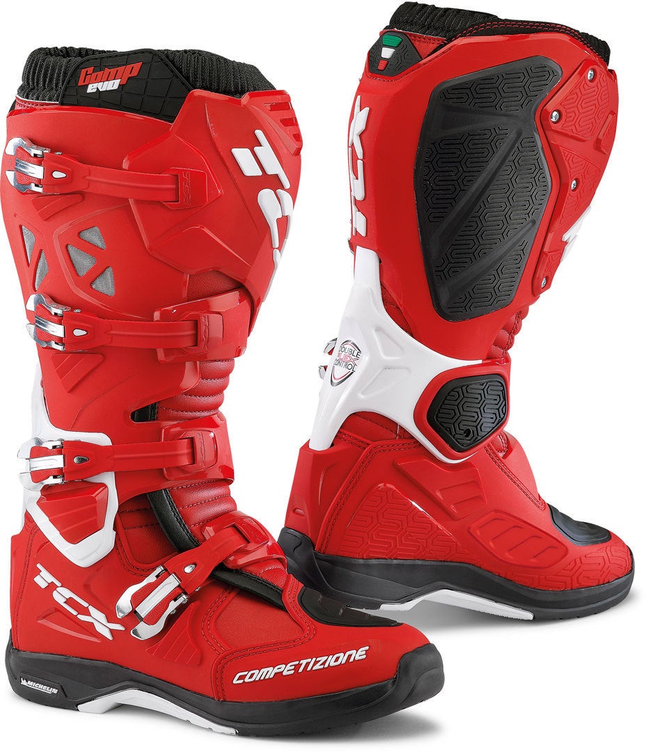 TCX Comp Evo 2 Michelin Motocross Boots red/white 49 Figure 1