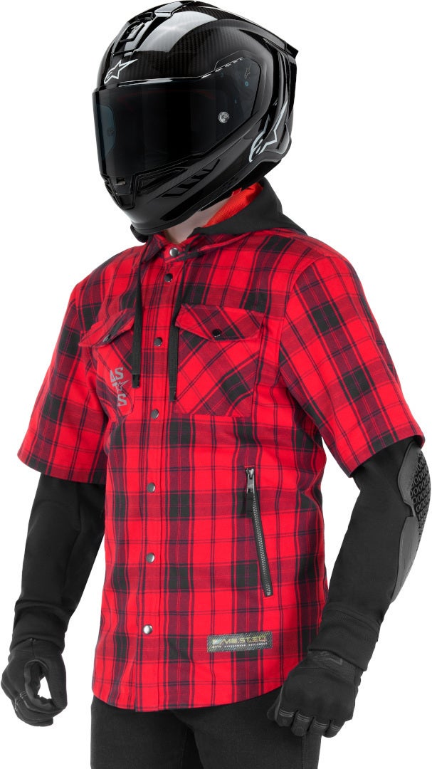 Side view of Alpinestars MO.ST.EQ Tartan Motorcycle Shirt