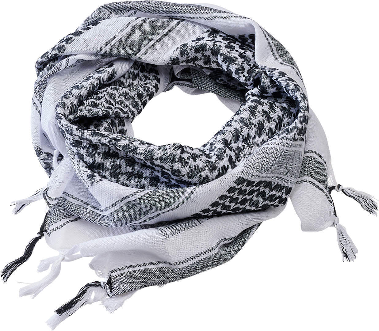 Brandit Shemag Accesorii multifuncționale pentru cap Alb/Negru Figura 1