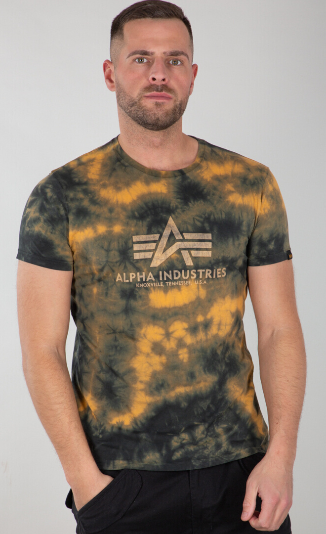 Alpha Industries Batik Tricou Maro/Verde S Figura 1