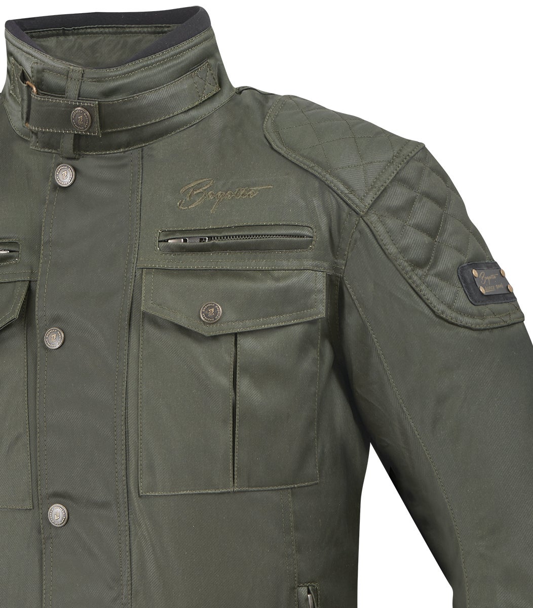 Bogotto Barton waterproof Motorcycle Waxed Jacket olive L Figure 8