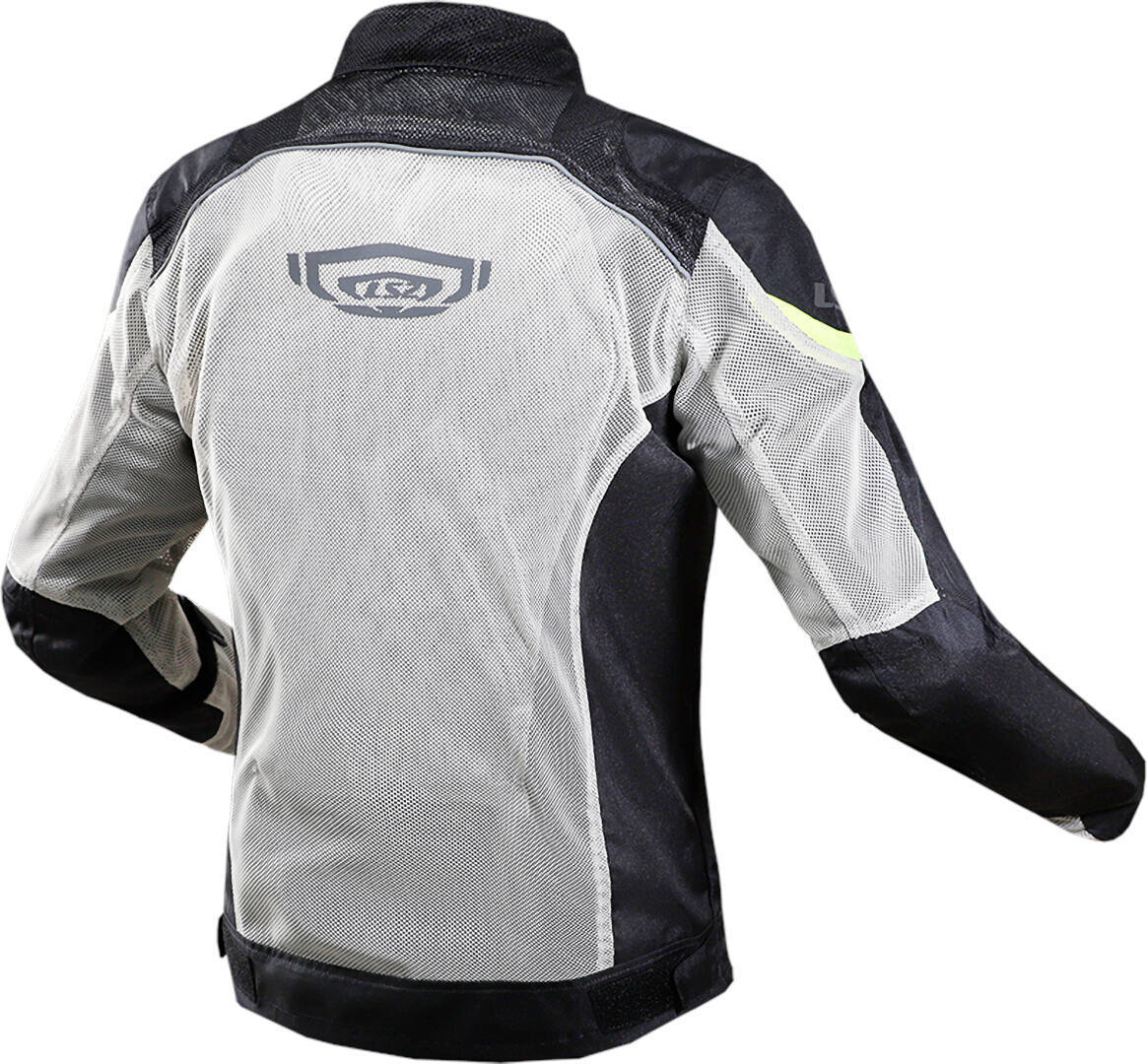 LS2 Airy Damen Motorrad Textiljacke hellgrau/schwarz/neon-gelb S Abbildung 2