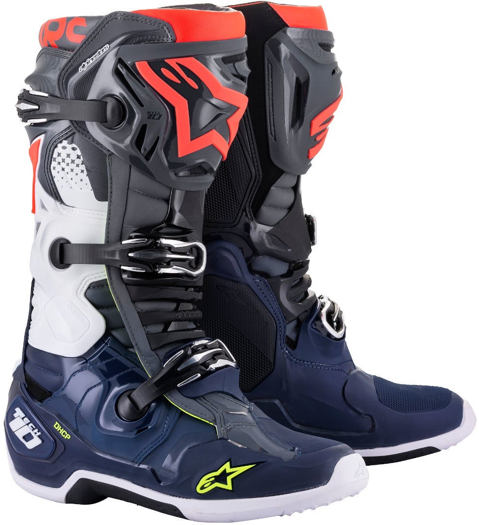 Alpinestars Tech 10 Motocross støvler blå/sort/grå 8 (42) Figur 1