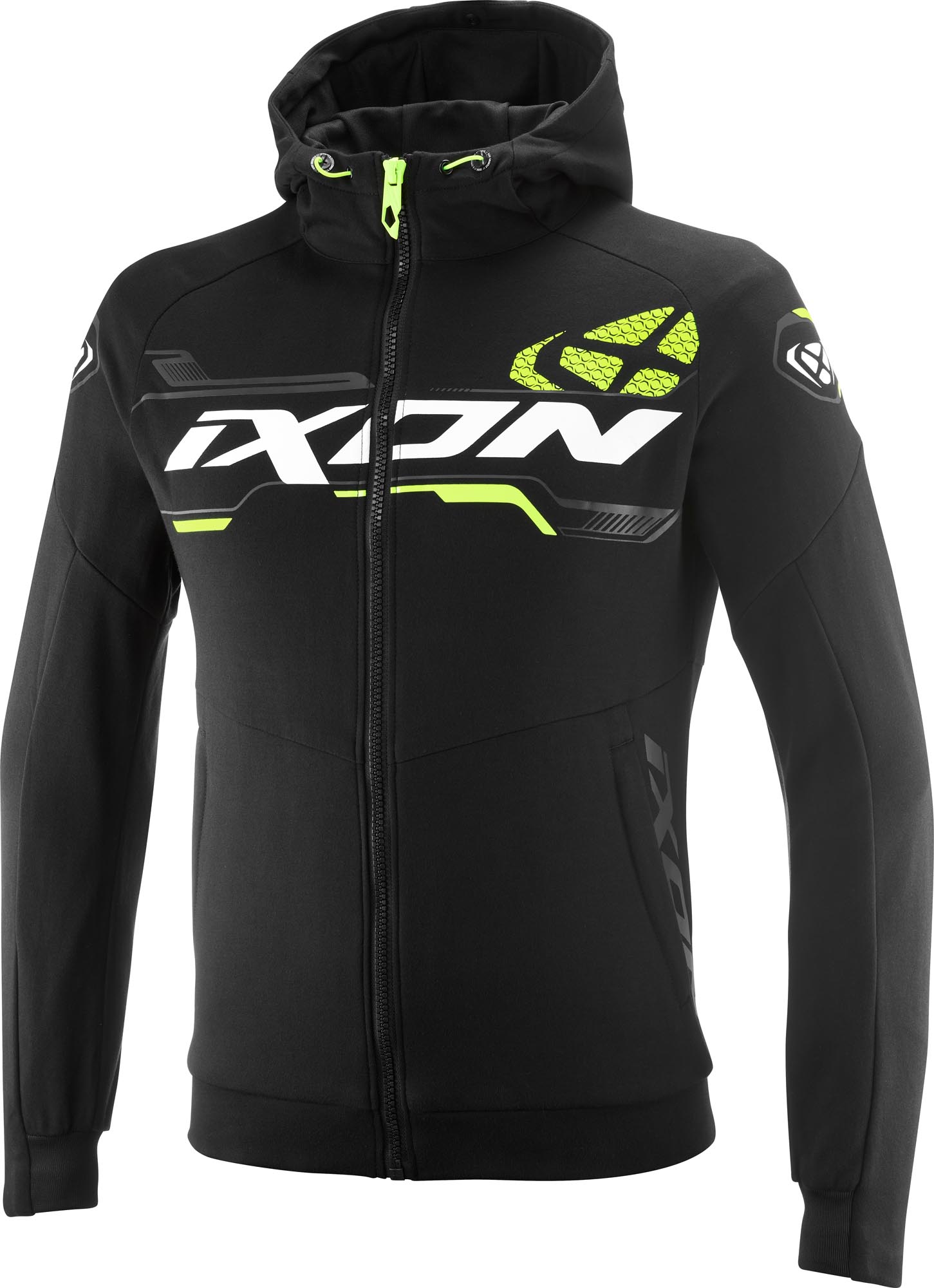 Ixon Touchdown Ultra Motorrad Textiljacke schwarz/weiß/gelb L Abbildung 1