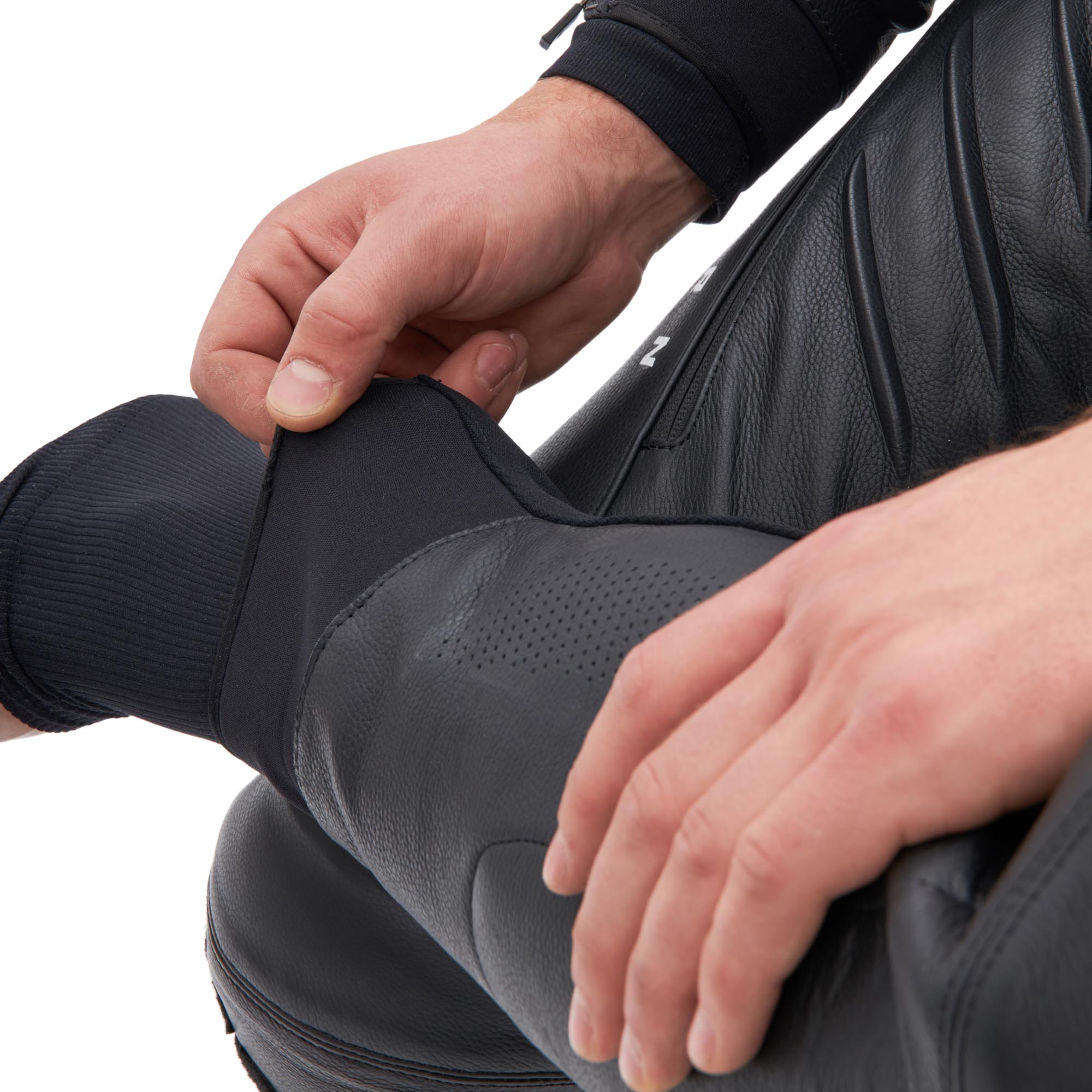 Rebelhorn Veloce Motorfietsleren broek zwart/wit 50 Figuur 8