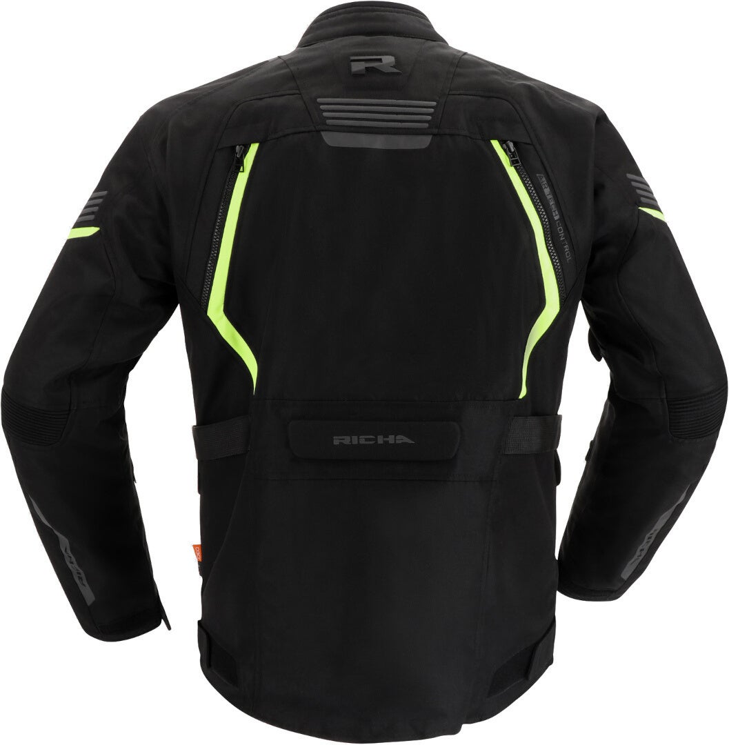Richa Phantom 3 waterproof Motorcycle Textile Jacket black/yellow 6XL Figure 3