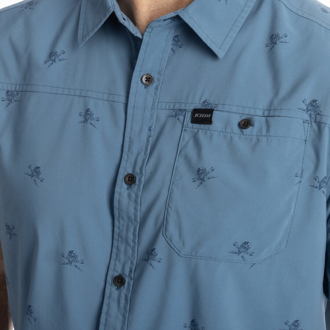 Klim Petrol Stretch Camicia blu M Figura 2