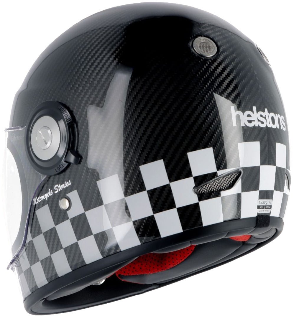 Helstons Course Full Face Carbon Helm schwarz/weiß XL (61/62) Abbildung 2