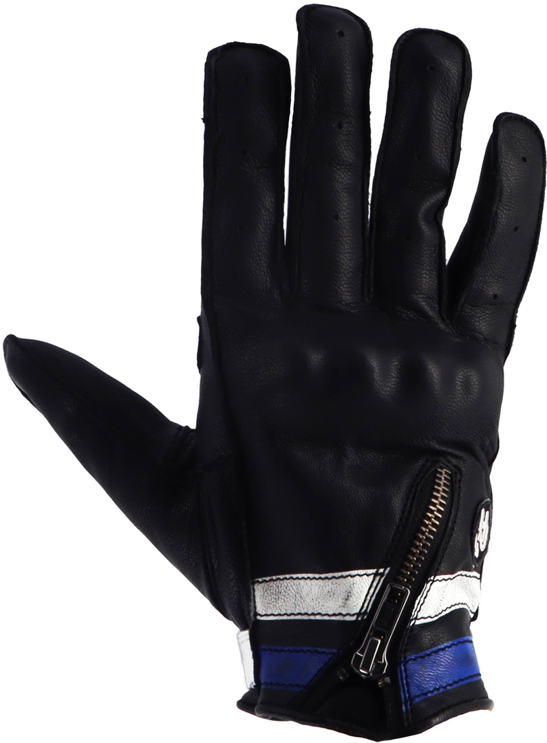 Helstons Ziper Motorrad Handschuhe schwarz/blau/weiß 9 Abbildung 1