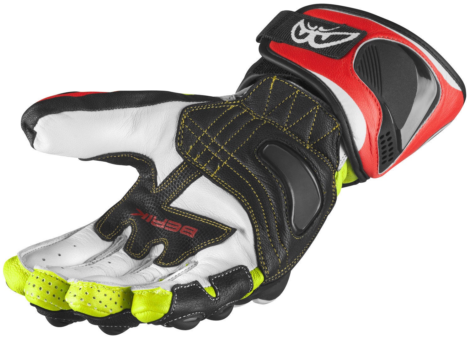 Berik Thunar Evo Motorcykel handsker sort/neon-gul/neon-rød M Figur 4