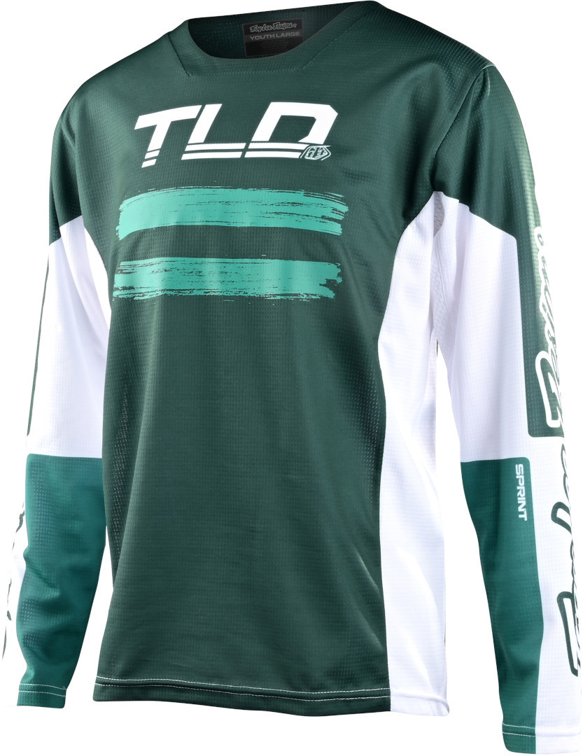 Troy Lee Designs Sprint Marker Tricoul de bicicletă pentru tineret Verde închis XS Figura 1