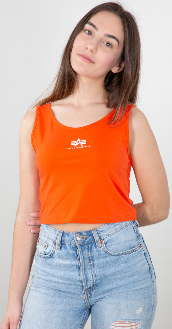 Alpha Industries Basic Crop SL Dames Tank Top Rood XL Figuur 1