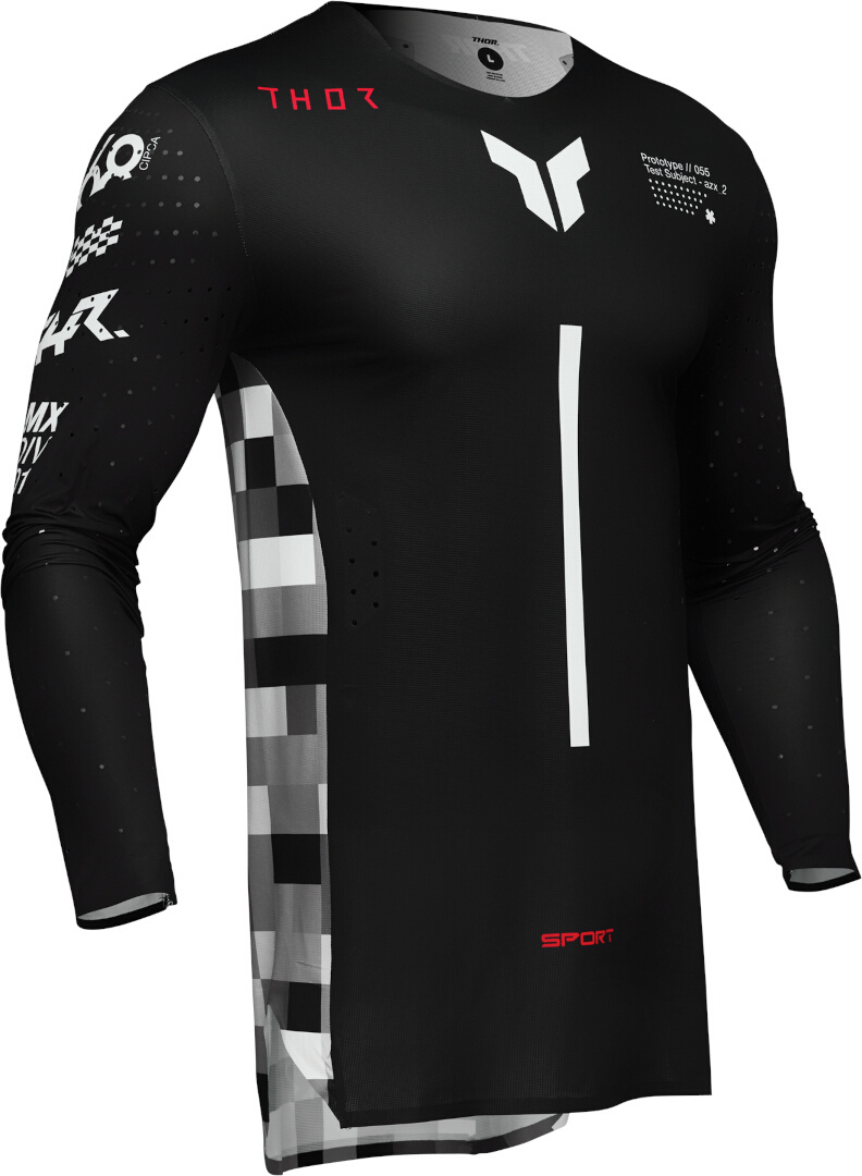 Thor Sportmode Riot Motocross trøje sort/grå/hvid 3XL Figur 2