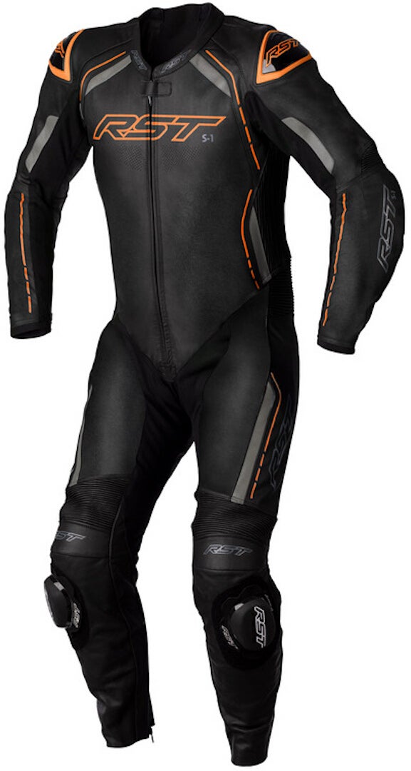 RST S1 1-Teiler Motorrad Lederkombi schwarz/grau/orange XL Abbildung 1