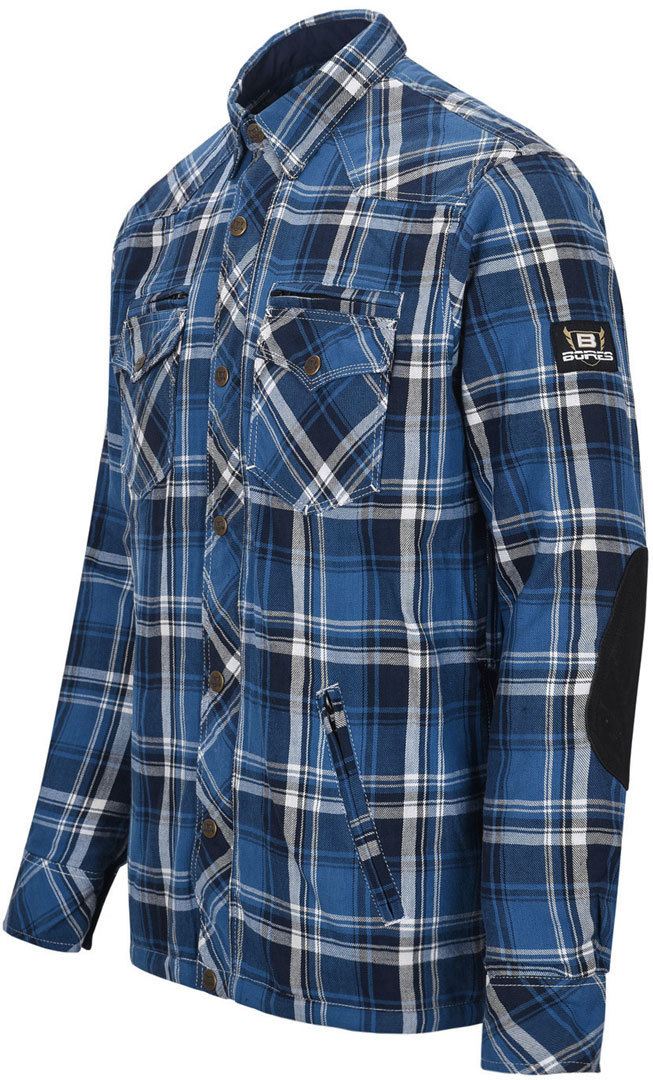 Bores Lumberjack Premium Motorcykel Skjorta Blå/vit 3XL Figur 2