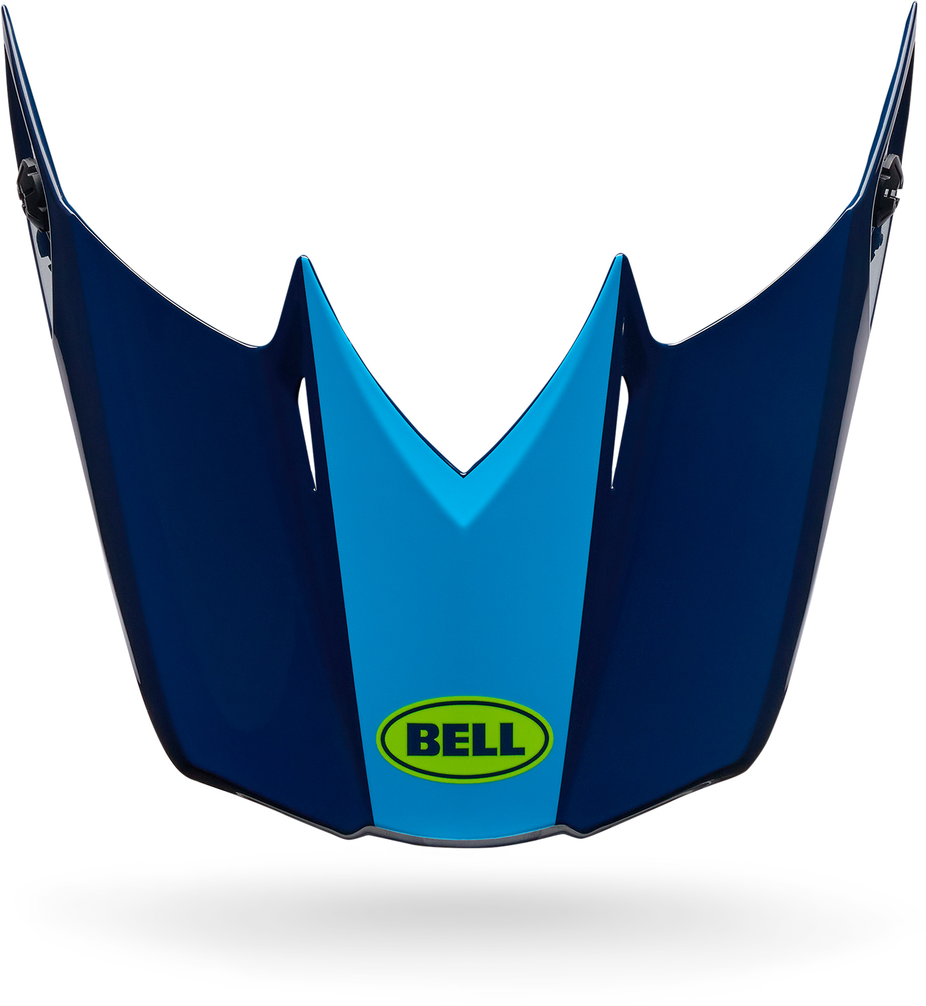 Bell MX-10 MIPS Spiral ユースヘルメットピーク 青 図1