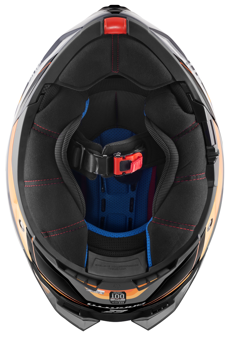 Bogotto FF404 Ezion Cască Flip-Up Negru mat/portocaliu M Figura 8