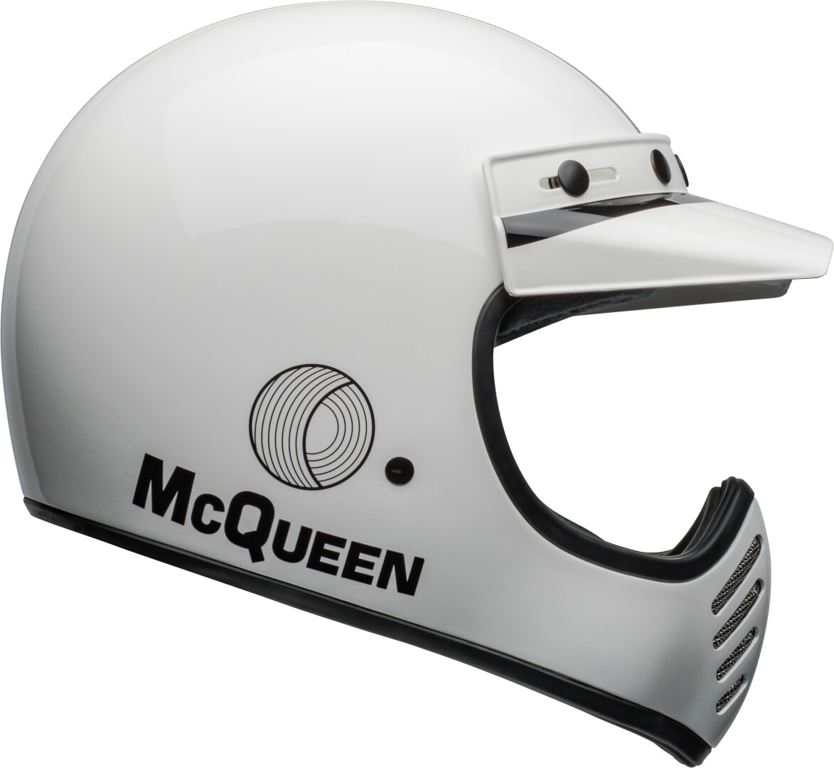 Bell Moto-3 Steve McQueen Motocross hjälm vit/svart S (55/56) Figur 8