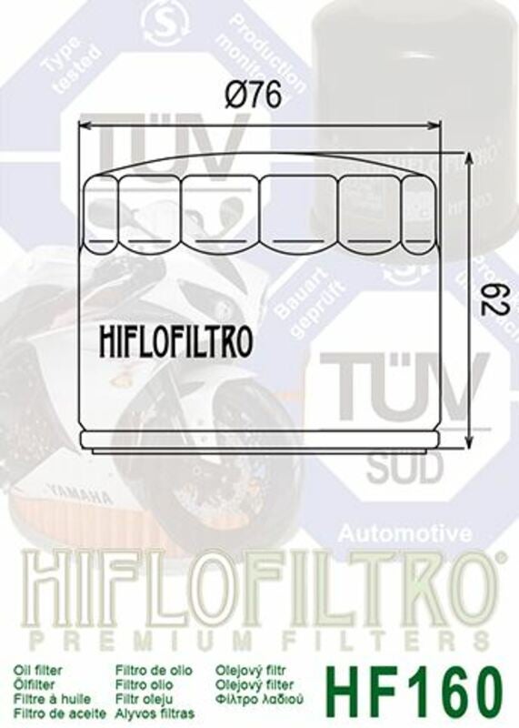Hiflofiltro Oil Filter - HF160 Figure 4