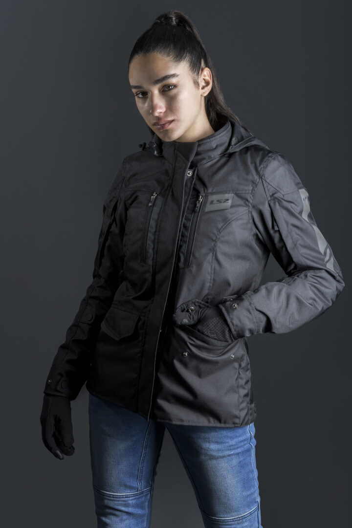 LS2 Metropolis Evo wasserdichte damen motorrad textiljacke nero S Figura 5