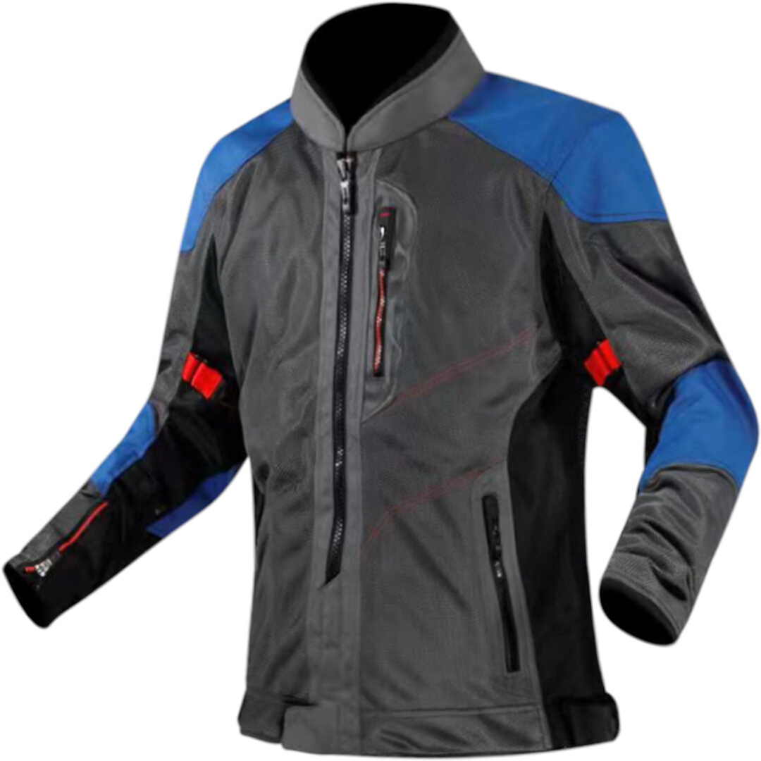 LS2 Alba Jachetă textilă pentru motociclete pentru doamne gri închis/negru/albastru XS Figura 1