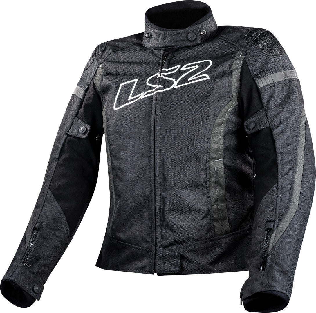 LS2 Gate waterproof Ladies Motorcycle Textile Jacket black/dark grey XXL Figure 1