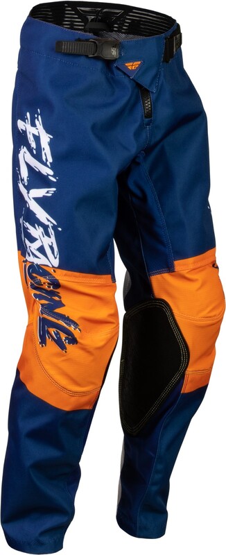 FLY Racing Youth Kinetic Khaos Byxor Vit/Marinblå/Orange Figur 2