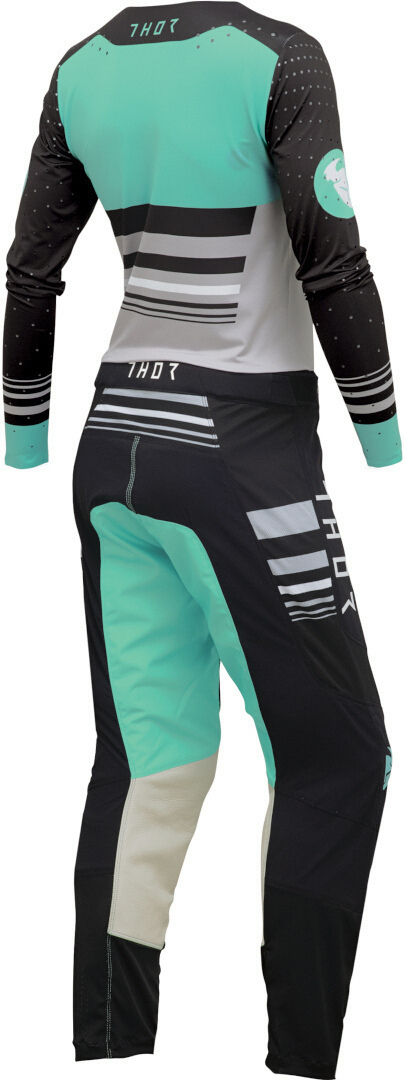 Thor Prime Blaze Pantaloni de motocross pentru doamne Negru/Verde 5/6 Figura 5