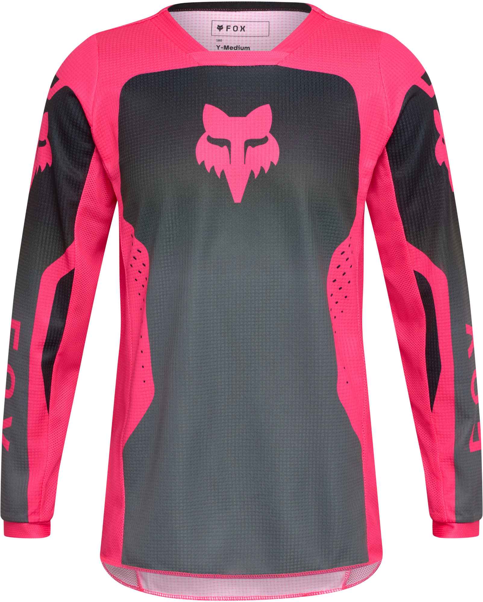 FOX 180 Shield Maglia Motocross Giovanile nero/rosa YL Figura 1