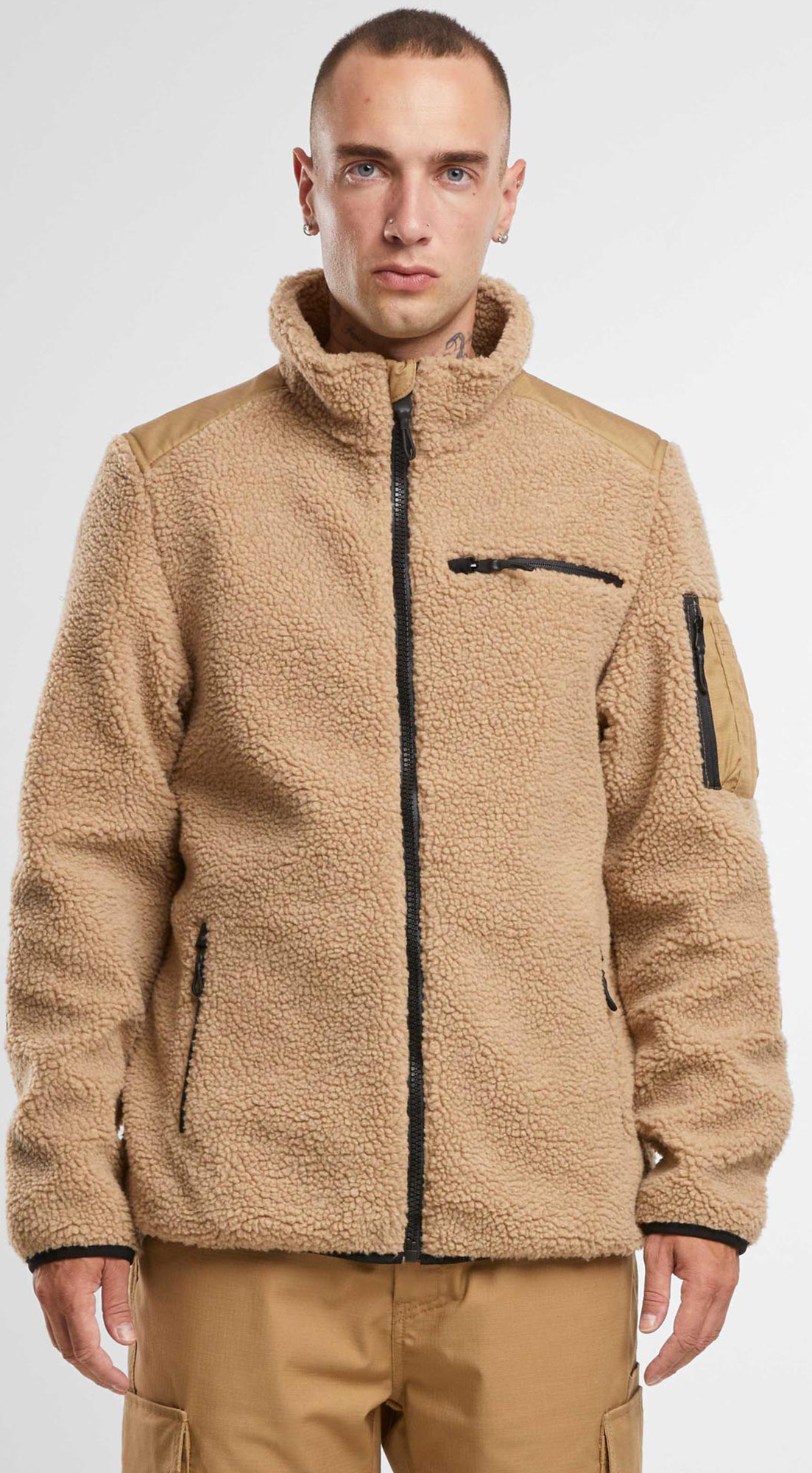 Brandit Ramble Teddyfleece ジャケット ラクダ L 図4