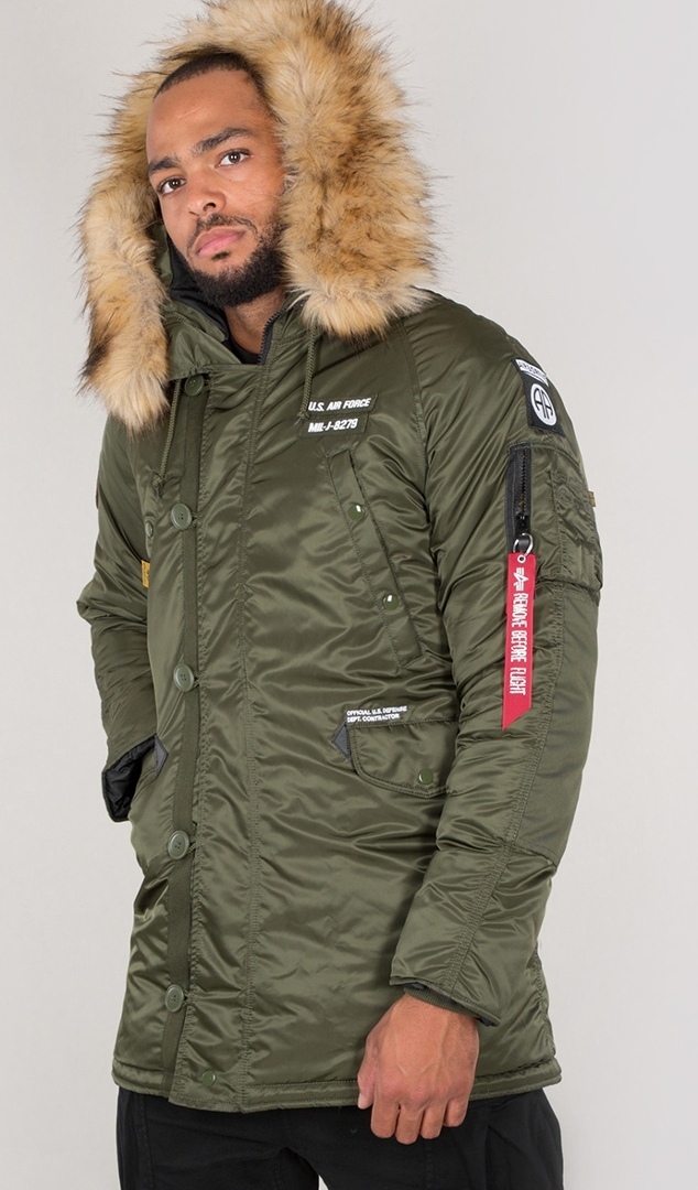 Alpha Industries N3B Airborne Jacke dunkelgrün S Abbildung 3