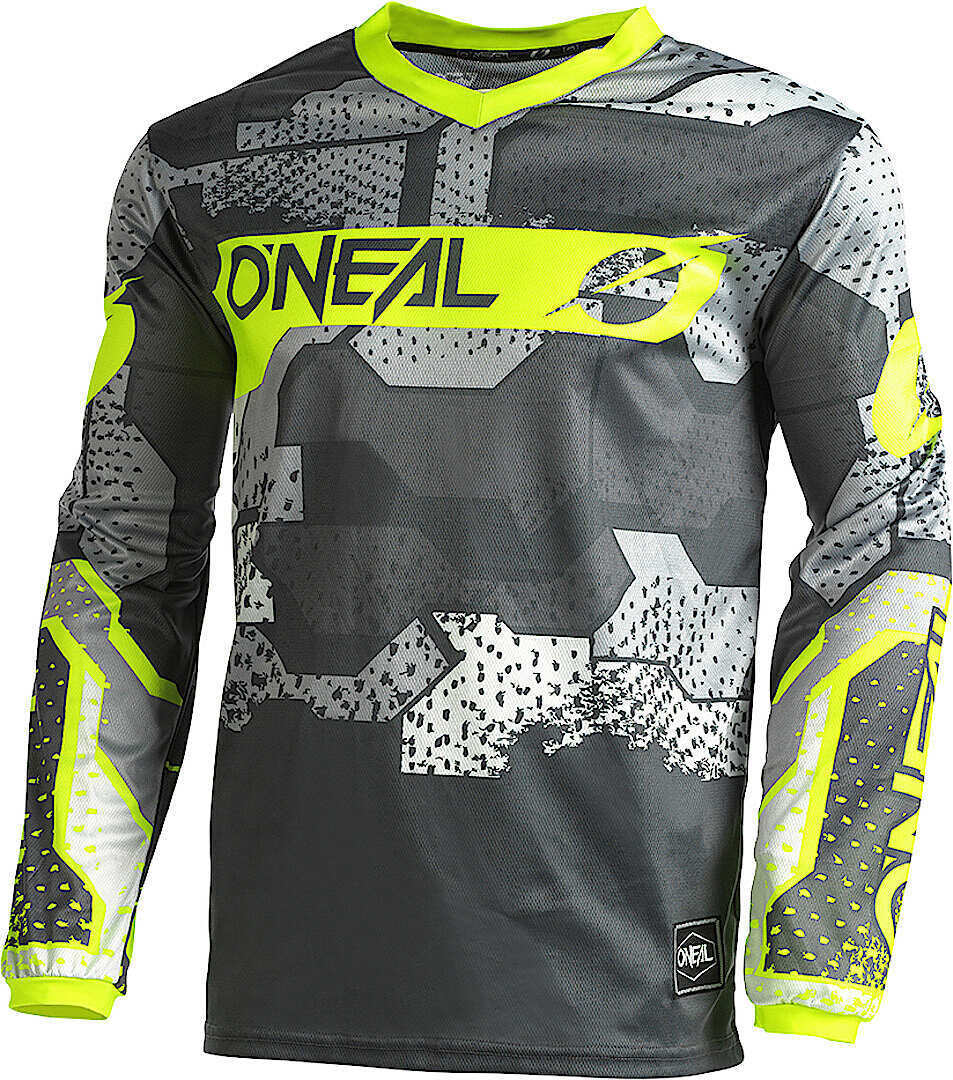 Oneal Element Camo V.22 Motocross Jersey sort/grå/gul XL Figur 1