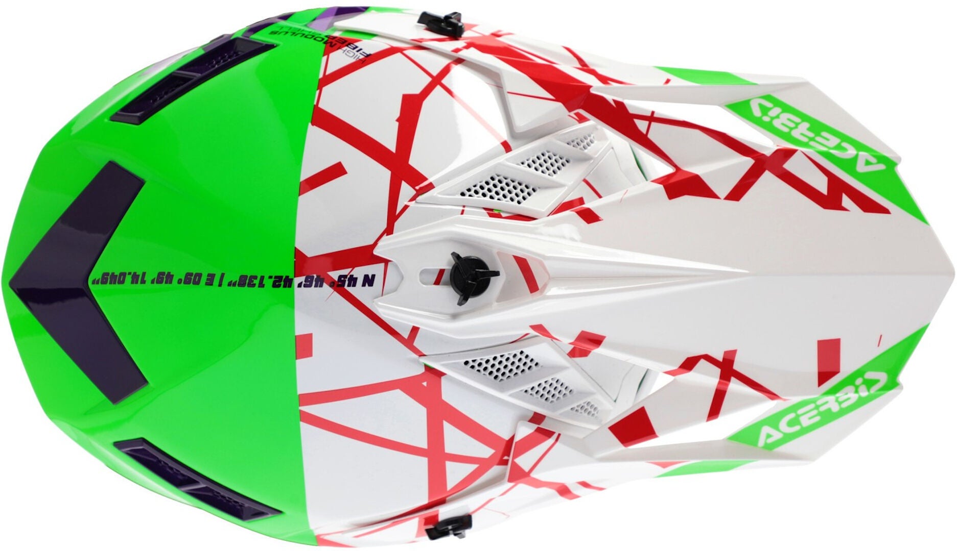 Acerbis X-Track 2024 Casque de motocross Blanc/Vert/Rouge S (55/56) Figure 2