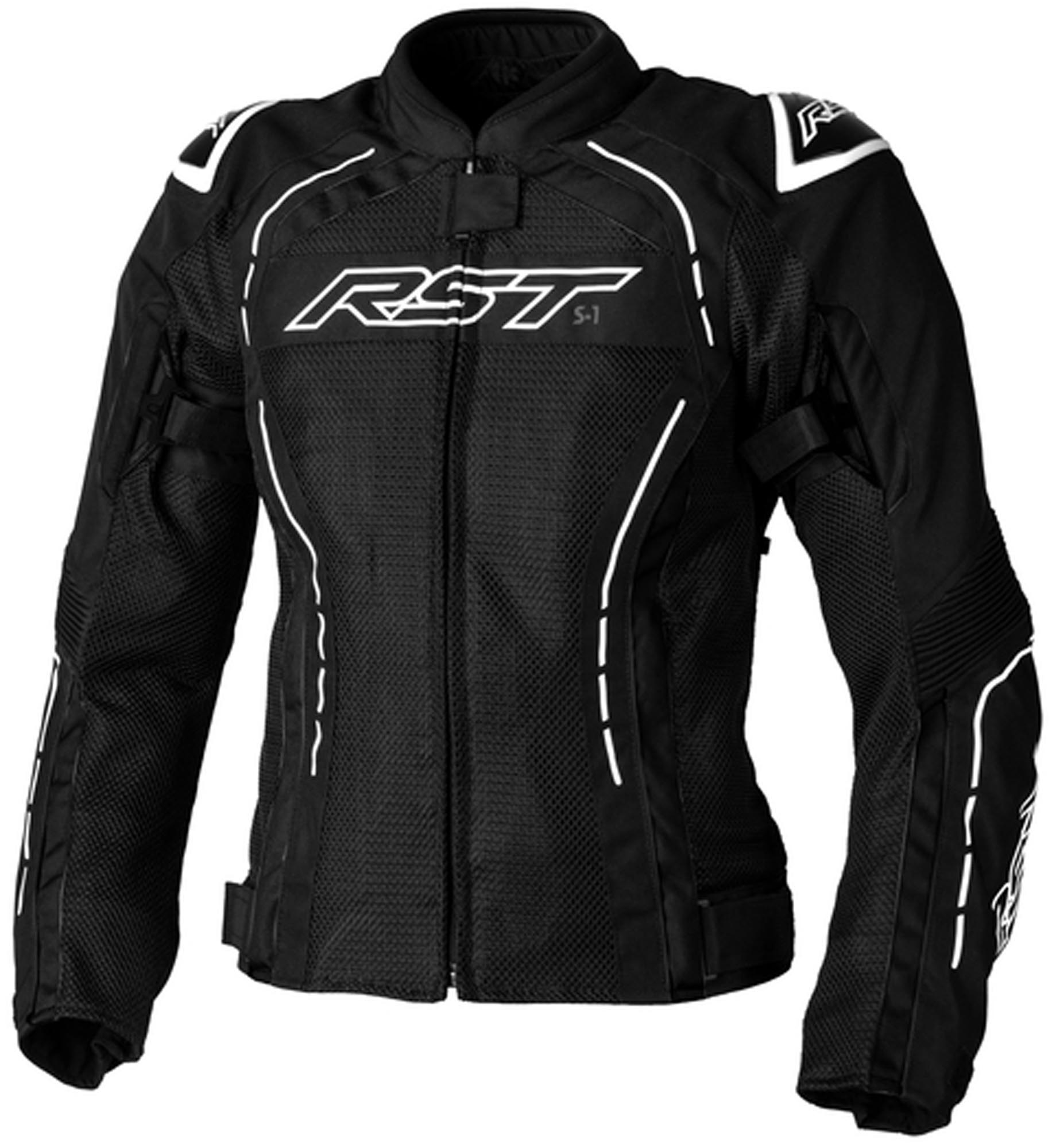RST S-1 Mesh Ladies Motorcycle Textile Jacket black/white L Figure 1