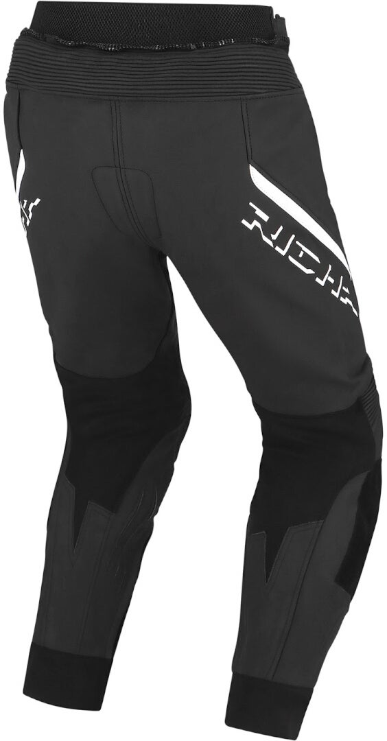 Richa Stradale Motorcycle Leather Pants black/white Short 50 Figure 2