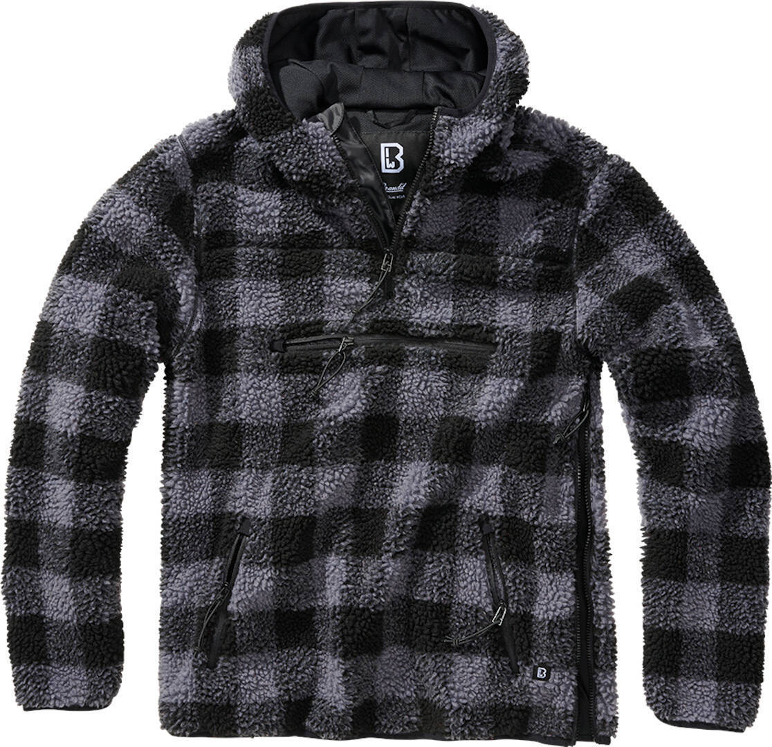 Brandit Teddyfleece Worker Pullover black/grey L Figure 1