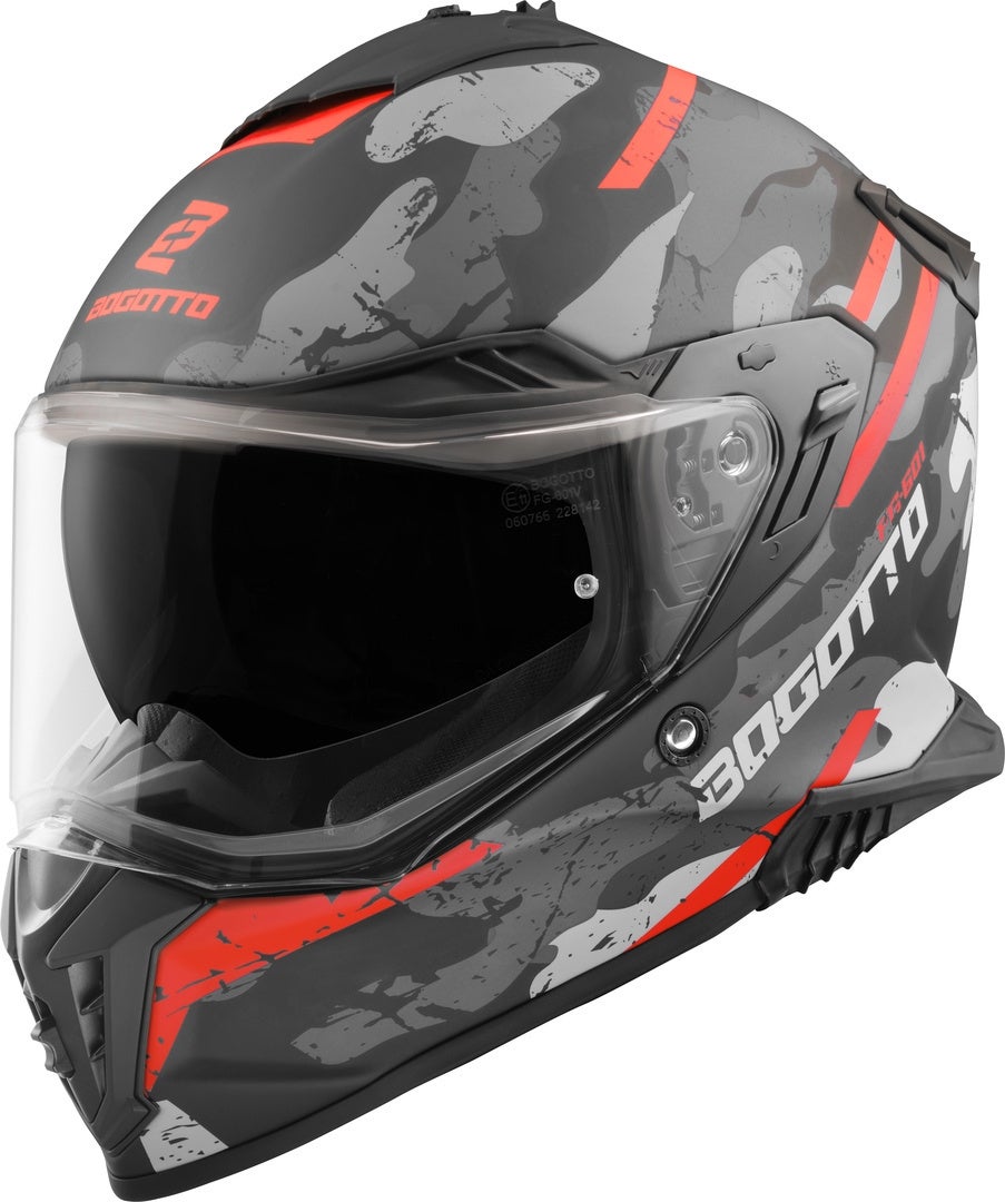 Bogotto FG-601 Sniper Enduro hjelm i glasfiber sort mat/grå/orange L Figur 9