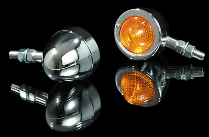 HIGHSIDER Smart Bullet Pike Bulb Indikator Kropp Krom / Lins Orange (1st), Fram & Bak Figur 5