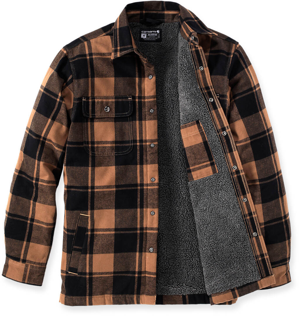 Carhartt Heavyweight Flannel Sherpa Shirt brown M Figure 2