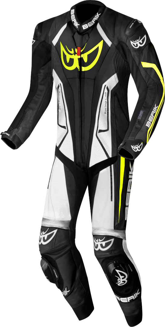 Berik Losail-R perforated Costum de piele de motocicletă cangur One Piece alb/negru 48 Figura 1