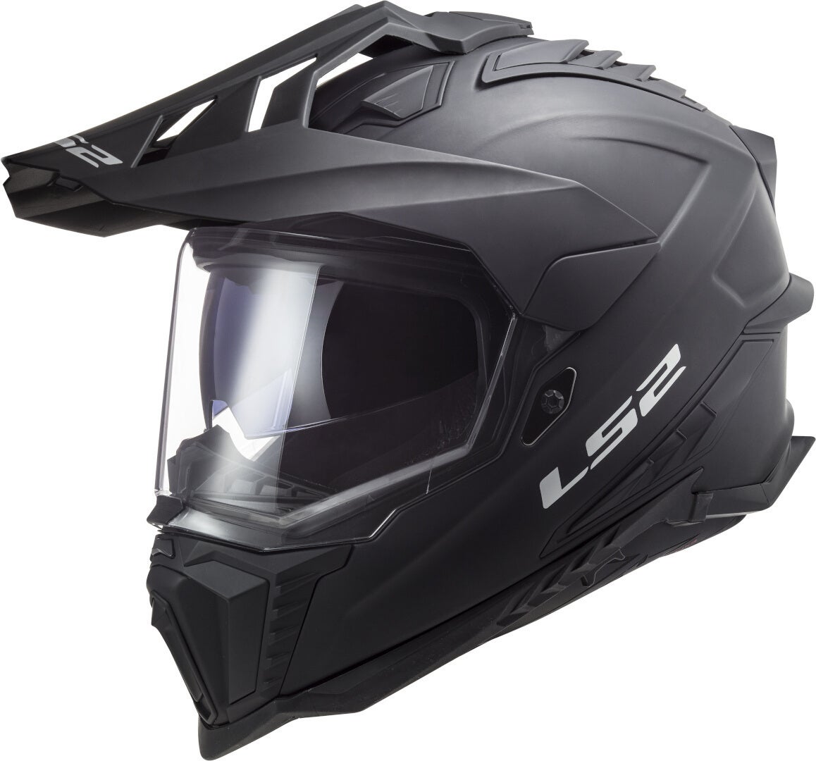 LS2 MX701 Explorer Solid Casco da motocross nero opaco XXXL (65/66) Figura 1